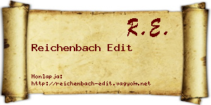 Reichenbach Edit névjegykártya
